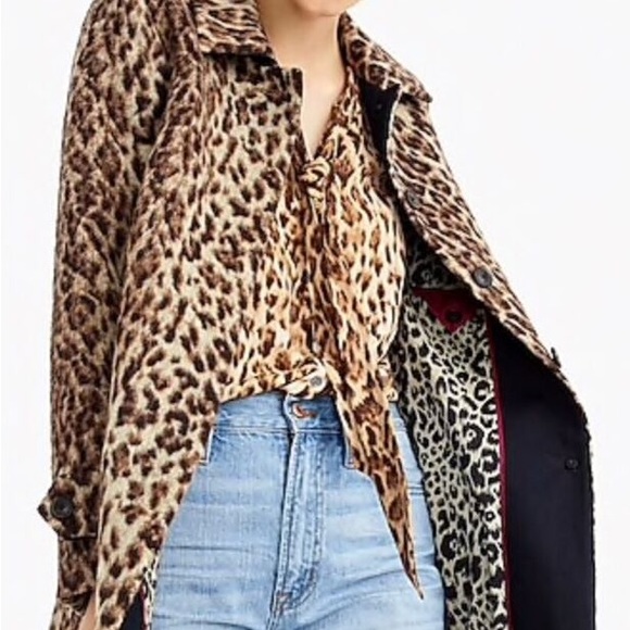 Jcrew Topcoat in Double Leopard - Picture 1 of 7